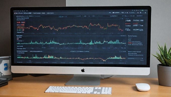 A close-up of a computer screen displaying a Magento dashboard with performance analytics and optimization tools.