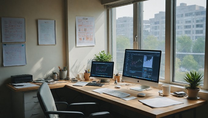 A digital marketing professional analyzing cart abandonment data on a computer.