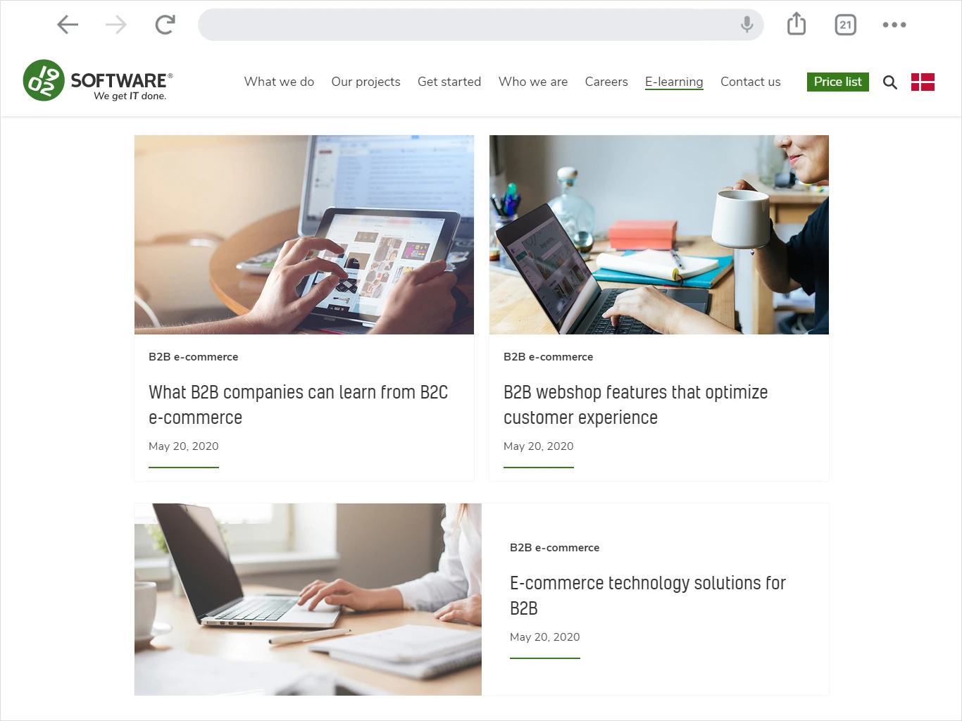 Browser screenshot of the 1902 Software blog in a two-column layout at desktop resolution